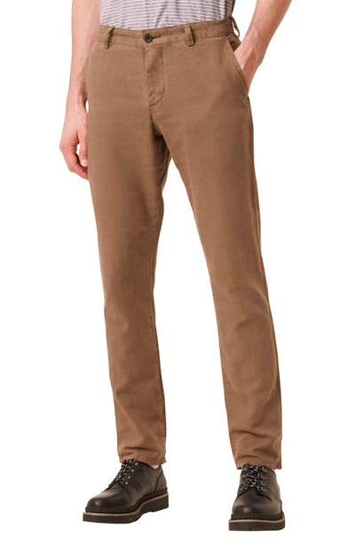 French Connection Cotton Blend Trousers In Tarmac Khaki