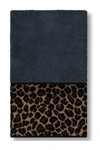 Linum Home Spots Embellished Hand Towel In Midnight Blue