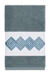 Linum Home Noah Embellished Hand Towel In Teal