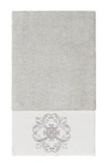 Linum Home Alyssa Embellished Bath Towel In Light Gray