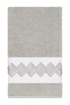 Linum Home Noah Embellished Bath Towel In Light Grey