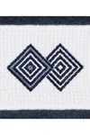 Linum Home Noah Embellished Washcloth In Midnight Blue