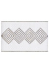 Linum Home Noah Embellished Hand Towel In Light Grey
