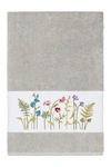 Linum Home Serenity Embellished Bath Towel In Light Grey