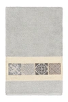 Linum Home Vivian Embellished Bath Towel In Light Gray