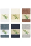 Linum Home Zoe Embellished Hand Towel In Light Grey