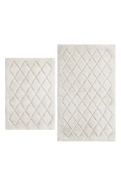 Vera Wang Set Of 2 Marquise Diamond Bath Rugs In Aquamarine