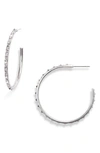 Kendra Scott Veronica Hoop Earrings In Iridescent Crystal/ Silver