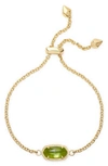 Kendra Scott Elaina Birthstone Bracelet In August/ Peridot Illusion