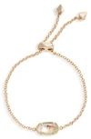 Kendra Scott Elaina Birthstone Bracelet In Gold Dichroic Glass