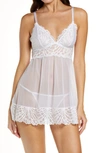 BLACK BOW SARAH LACE BABYDOLL CHEMISE,999705