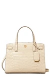 Tory Burch Small Walker Leather Embossed Satchel In Jamaica Sand