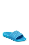 Apl Athletic Propulsion Labs Big Logo Techloom Knit Sport Slide In Coastal Blue