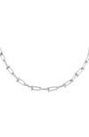 ADINAS JEWELS THIN U-CHAIN NECKLACE,N11151-SIL-599