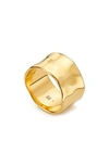 Monica Vinader Siren Muse Wide Ring In Yellow Gold