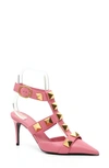 VALENTINO GARAVANI ROMAN STUD ANKLE STRAP PUMP,VW0S0CB2ZWM