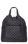 Mz Wallace Metro Small Quilted Backpack Bag In Black