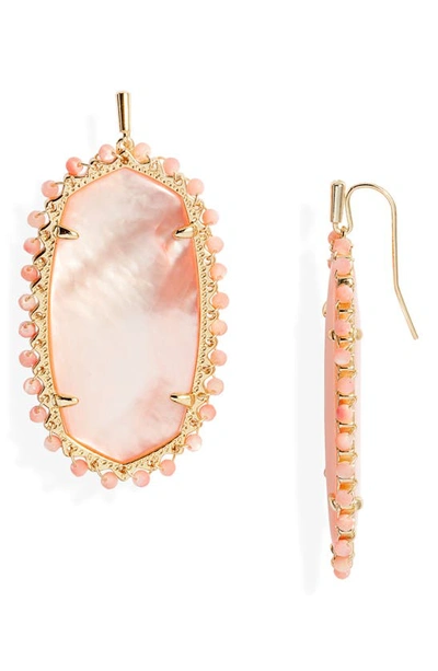 Kendra Scott Danielle Beaded Statement Earring In Gold/ Rose Mother Of Pearl