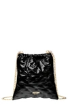 MOSCHINO QUILTED CHAIN STRAP CROSSBODY BAG,2112A753780024555