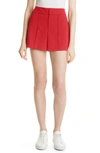 Olivia Dylan High Waist Tab Pintuck Shorts in Bright Poppy White Womens Clothing Shorts Mini shorts Olivia Synthetic Alice - Save 4% Alice 