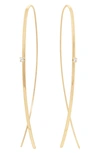 Lana Jewelry Diamond Threader Hoop Earrings In Yellow Gold