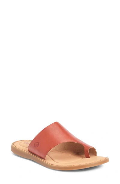 Born Inti Slide Sandal In Red Leather