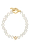 Ettika Pearl Beaded Bracelet In Gold