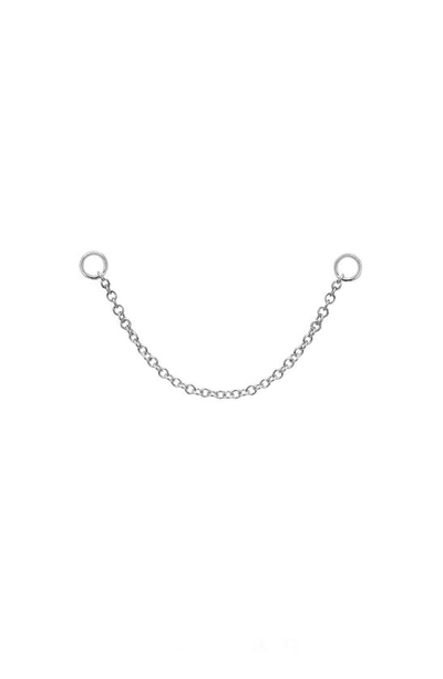 Ef Collection Single Chain Charm In White Gold