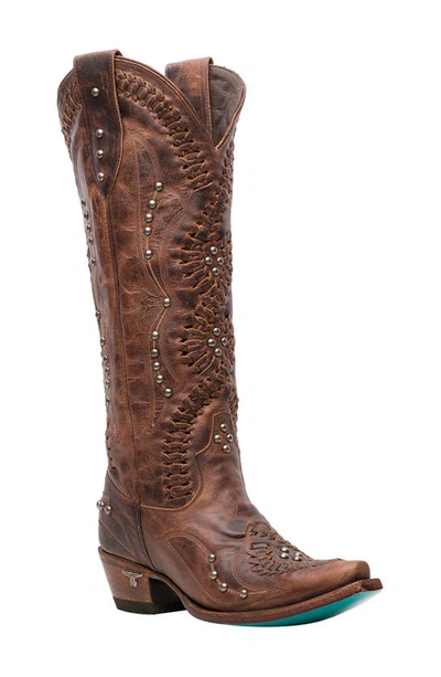Lane Boots Cossette Western Boot In Brown Leather