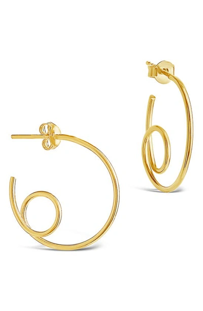 Sterling Forever Loop Hoop Earrings In Gold