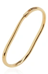 Monica Vinader Alta Capture Hinged Bangle In Yellow Gold