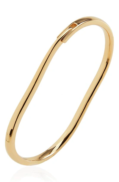 Monica Vinader Alta Capture Hinged Bangle In Yellow Gold