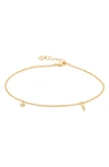 Monica Vinader 18kt Gold Vermeil Siren Charm Anklet
