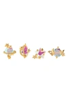 GIRLS CREW ANDROMEDA SET OF 4 MISMATCHED STUD EARRINGS,E269-G