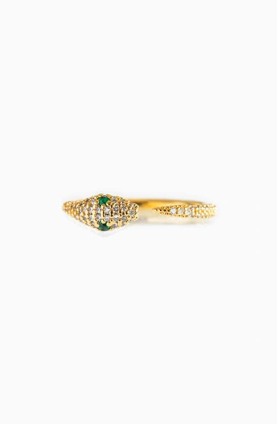 Girls Crew Viper Open Ring In Gold-plated