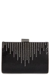 Whiting & Davis 'diamond Drips' Evening Clutch In Black