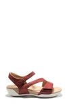 Halsa Footwear Hälsa Denia Ankle Strap Sandal In Red Leather