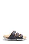 Halsa Footwear Hälsa Delight Strappy Slide Sandal In Navy Leather