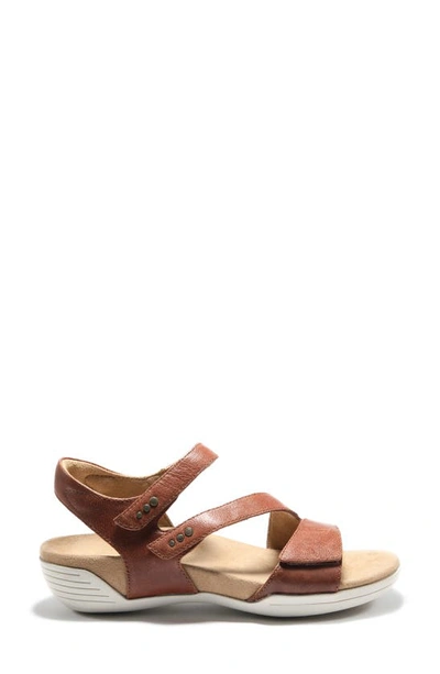 Halsa Footwear Hälsa Denia Ankle Strap Sandal In Brown Leather