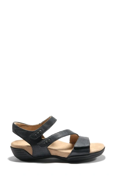 Halsa Footwear Hälsa Denia Ankle Strap Sandal In Black Leather