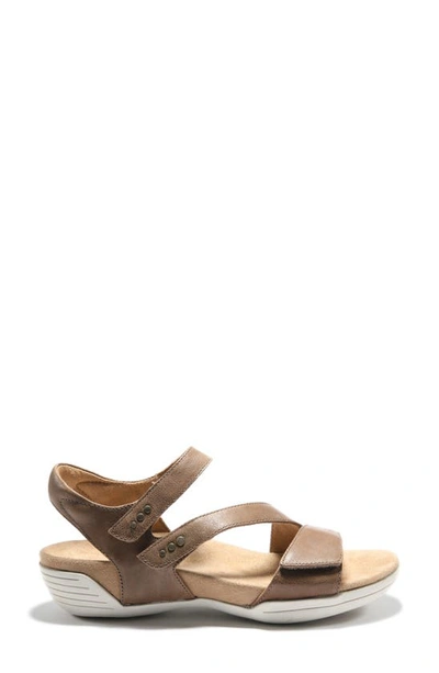 Halsa Footwear Hälsa Denia Ankle Strap Sandal In Taupe Leather