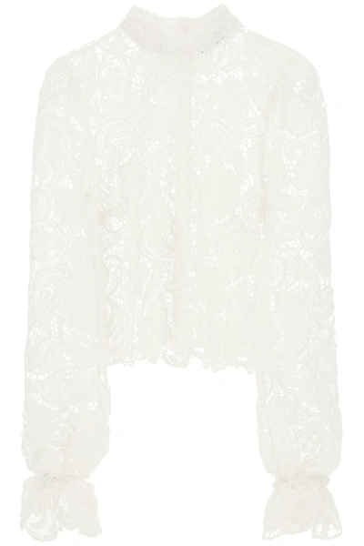 Wandering Top In Pizzo In White