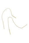 Adornia 14k Plated Threader Earrings In Yellow