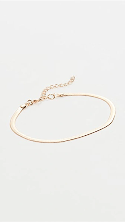 Alexa Leigh Snake Anklet In Yellow Gold