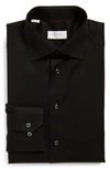 Eton Slim Fit Twill Dress Shirt In Black