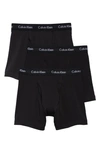 Calvin Klein 3-pack Moisture Wicking Boxer Briefs In Black