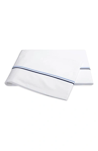 Matouk Essex 350 Thread Count Flat Sheet In Navy