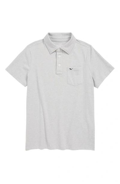 Vineyard Vines Edgartown Polo In Monument Grey