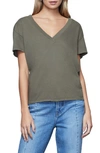 Good American V-neck Jersey T-shirt In Sage001