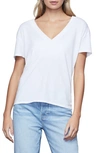 Good American V-neck Jersey T-shirt In White001
